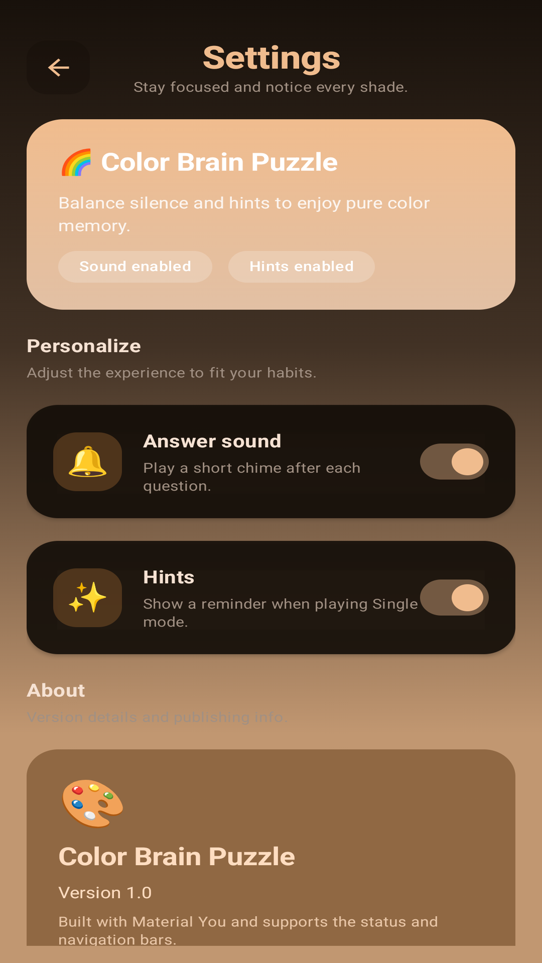 Color Brain Puzzle duel mode